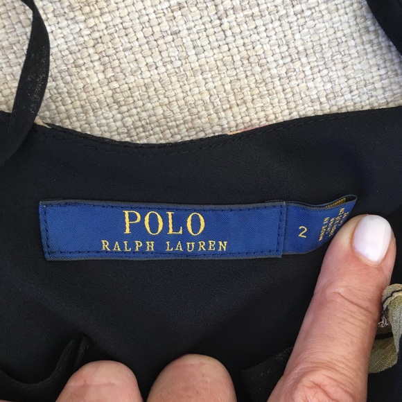 Polo Ralph Lauren black floral silk dress - Picture 4 of 5